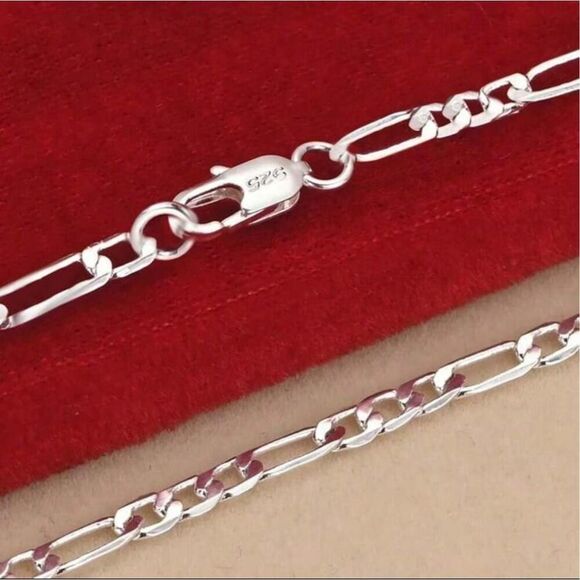 Silver Chain Bracelet and Necklace Set - Picture 2 of 3